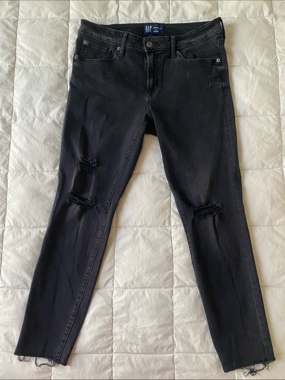 GAP Black Ripped Skinny Jeans